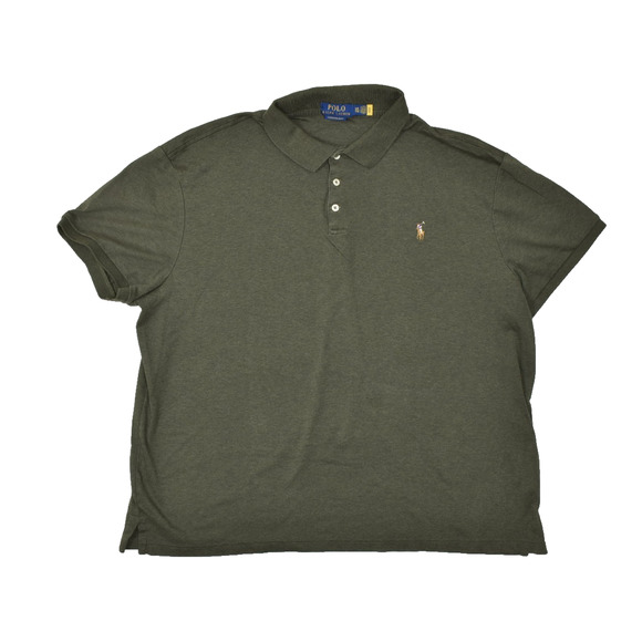 Polo Ralph Lauren Olive Green Custom Slim Fit Polo Shirt Size XXL Pony - Picture 1 of 8